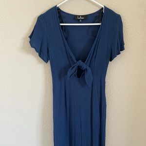 Blue jumpsuit, crop length, size small